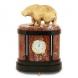 Часы из натурального камня с бронзовым литьем &amp;quot;Медведь&amp;quot; 113068