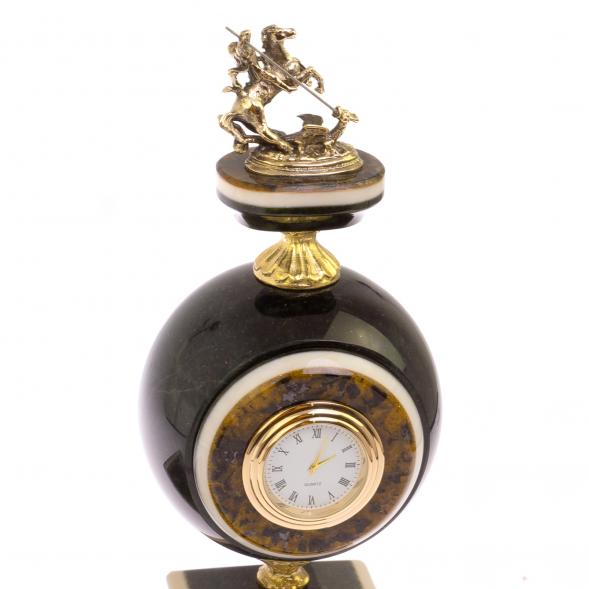 Письменный прибор &amp;quot;Георгий Победоносец&amp;quot; змеевик, лабрадорит 125204