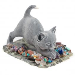 Сувенир "Котенок играет" из мрамолита