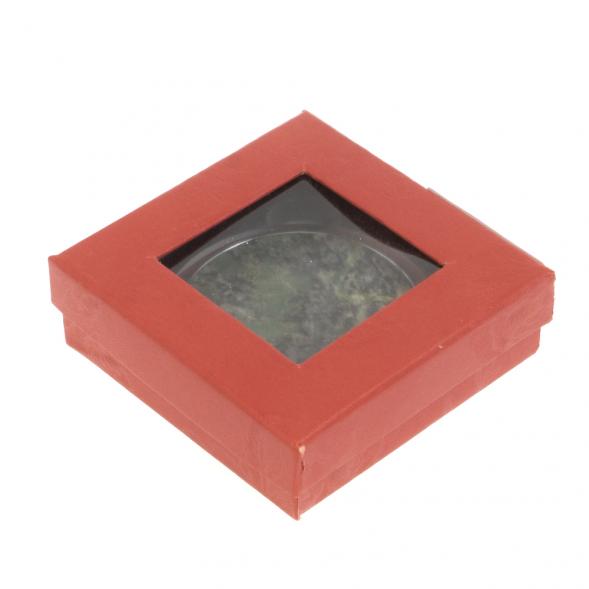 Зеркало круглое из камня офит цвет серебро 127185