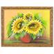 Картина &amp;quot;Натюрморт подсолнухи&amp;quot; багет 36х46 см, рисунок каменная крошка 112478