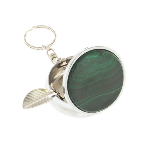 Пепельница карманная камень малахит 5х5,5х2 см 128129