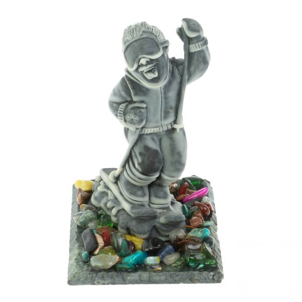 Сувенир &amp;quot; Горнолыжник&amp;quot; из мрамолита 128671