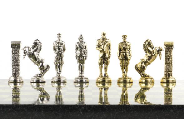 Шахматы &amp;quot;Великая Отечественная война&amp;quot; 44х44 см камень змеевик 120693