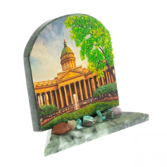 Сувенир арка &amp;quot;Казанский собор&amp;quot; из змеевика 13х6,5х10 см 129476