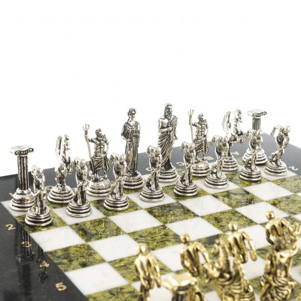 Шахматы &amp;quot;Олимпийские игры&amp;quot; доска 28х28 см мрамор змеевик 122693