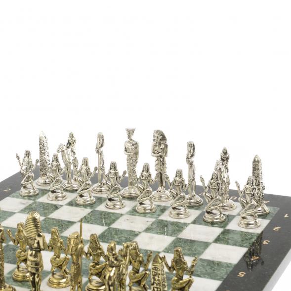 Шахматы &amp;quot;Древний Египет&amp;quot; доска 40х40 см мрамор шабровский змеевик 127270