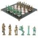 Шахматы &amp;quot;Римляне против Галлов&amp;quot; фигуры бронза / патина 36х36 см мрамор лемезит 128374