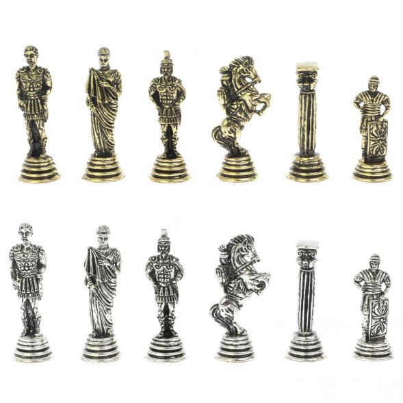 Шахматы &amp;quot;Римские легионеры&amp;quot; доска 32х32 шабровский змеевик 128971