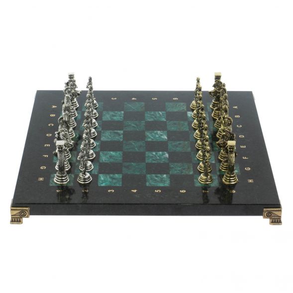 Шахматы &amp;quot;Римские легионеры&amp;quot; доска 32х32 шабровский змеевик 128971