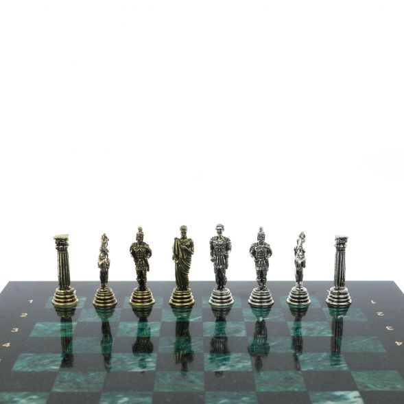 Шахматы &amp;quot;Римские легионеры&amp;quot; доска 32х32 шабровский змеевик 128971