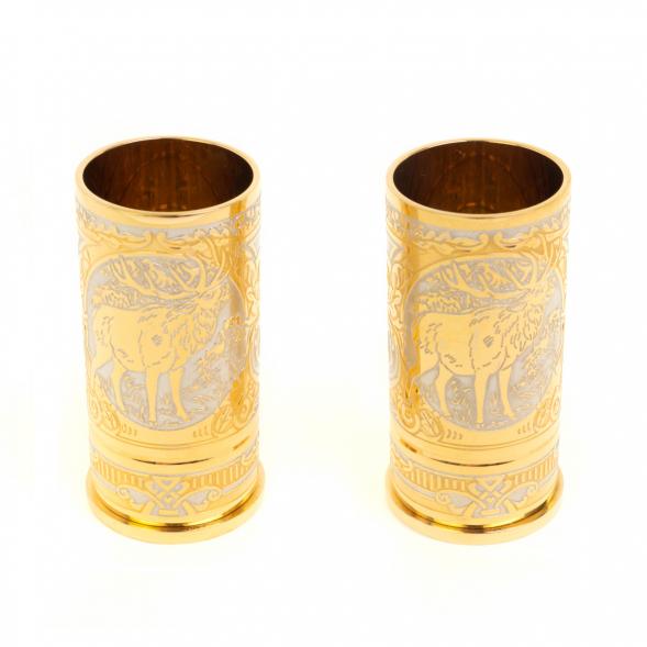 Набор из двух стопок &amp;quot;Лось&amp;quot; 40 мл Златоуст 129547