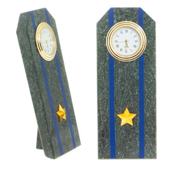 Часы &amp;quot;Погон майор ФСБ, ФСО&amp;quot; камень змеевик 122521