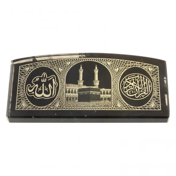 Оберег в машину &amp;quot;Мусульманский&amp;quot; из черного обсидиана 6х3 см 123162