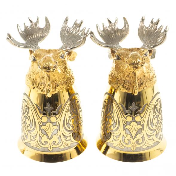 Стопки перевертыши &amp;quot;Лось&amp;quot; 70 мл 2 шт Златоуст 123627