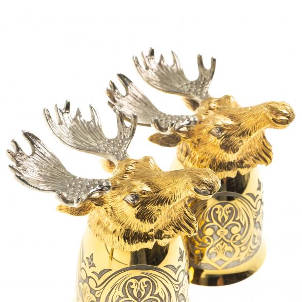 Стопки перевертыши &amp;quot;Лось&amp;quot; 70 мл 2 шт Златоуст 123627