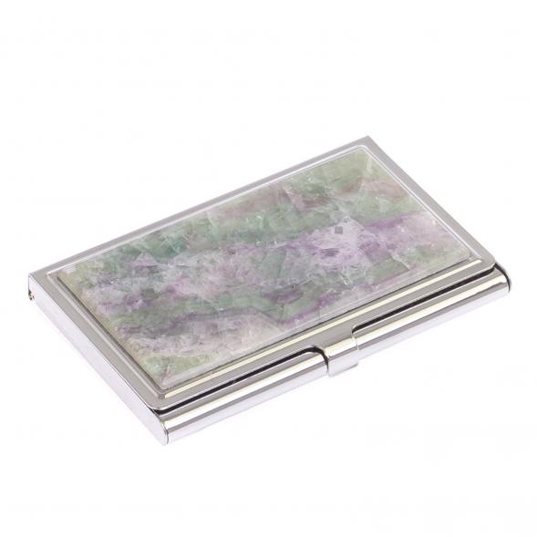 Карманная визитница из флюорита 124614