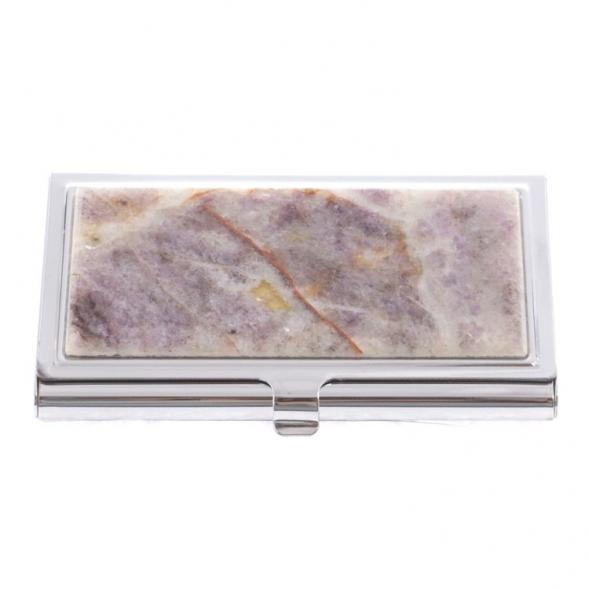 Карманная визитница из флюорита 124614