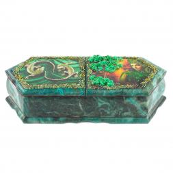 Шкатулка с двумя отделениями "Хозяйка медной горы" 29,5х12х8 см