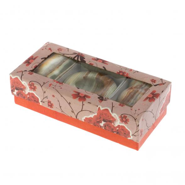 Набор водочный 2 рюмки и пепельница из оникса (2х3) 128821