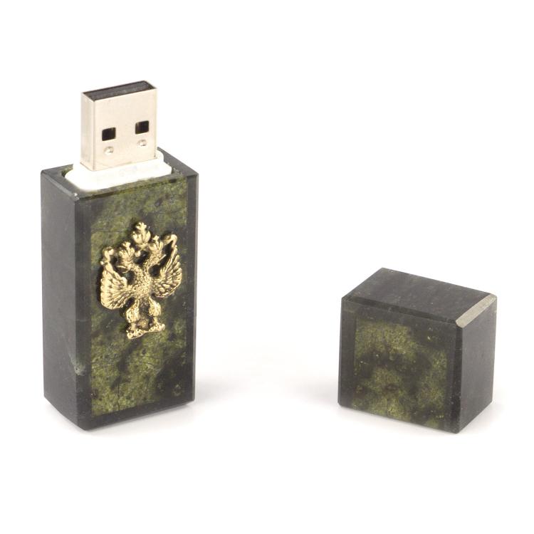 Флешка из камня змеевик с гербом РФ 32 GB 121104 купить в Москве в ...