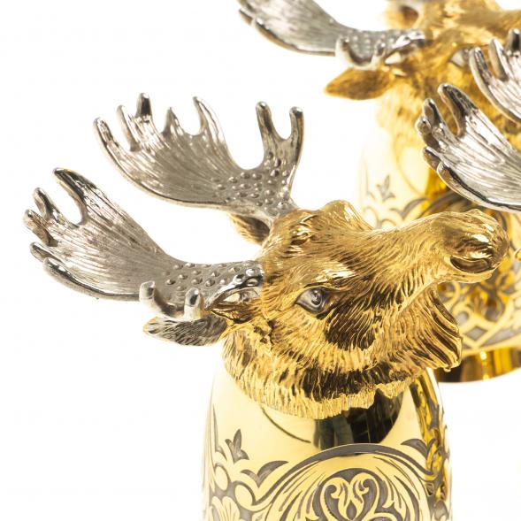 Стопки перевертыши &amp;quot;Лось&amp;quot; 70 мл 3 шт Златоуст 123628