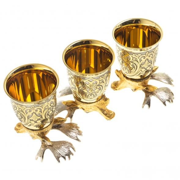 Стопки перевертыши &amp;quot;Лось&amp;quot; 70 мл 3 шт Златоуст 123628