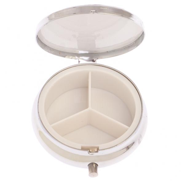 Таблетница на 3 отделения камень лепидолит серебро 125747