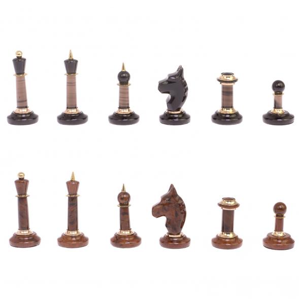 Шахматы из камня обсидиан &amp;quot;Классические&amp;quot; доска 40х40 см 126343