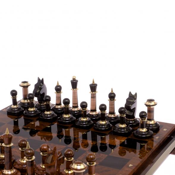 Шахматы из камня обсидиан &amp;quot;Классические&amp;quot; доска 40х40 см 126343