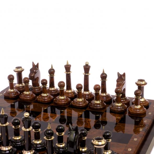 Шахматы из камня обсидиан &amp;quot;Классические&amp;quot; доска 40х40 см 126343