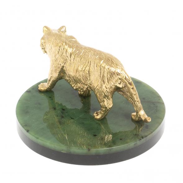 Бронзовая статуэтка &amp;quot;Амурский тигр&amp;quot; на подставке из нефрита 127111
