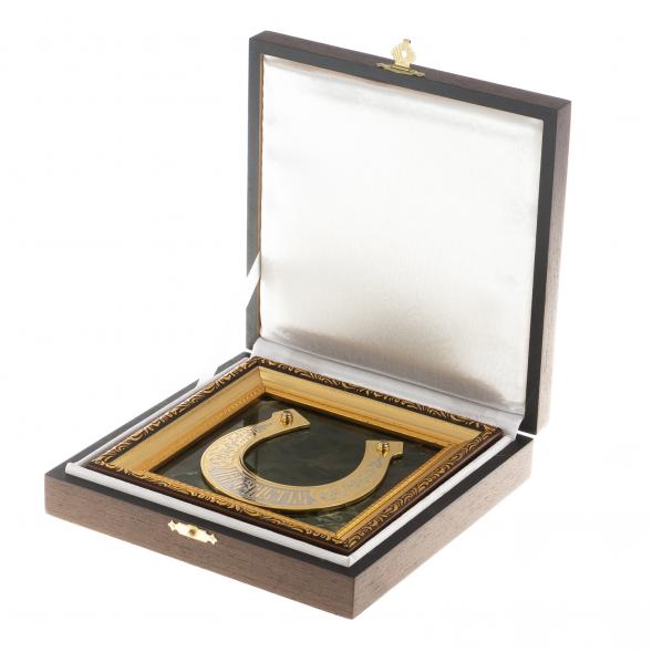 Панно &amp;quot;Подкова на счастье&amp;quot; нефрит багет 120166