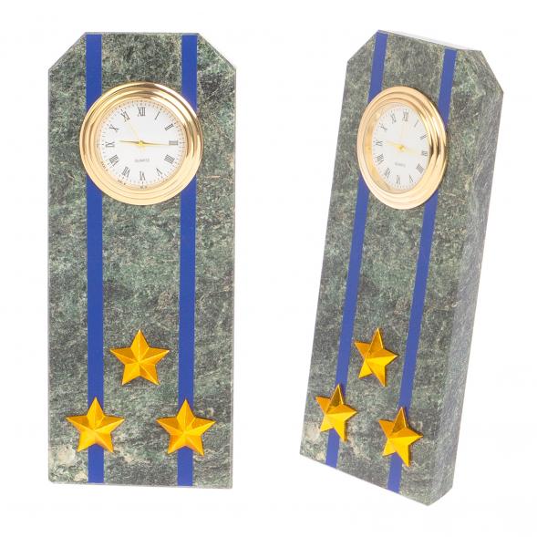 Часы &amp;quot;Погон полковник ФСБ, ФСО&amp;quot; камень змеевик 122523