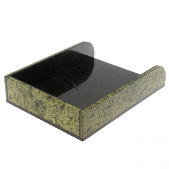 Настольный лоток для бумаг и документов А4 камень змеевик светлый