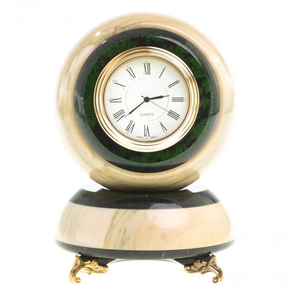 Настольные часы &amp;quot;Шар Антистресс&amp;quot; из мрамора 10,5см на подставке 123703