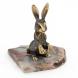 Сувенир из бронзы на подставке из яшмы &amp;quot;Зайчик&amp;quot; 116132