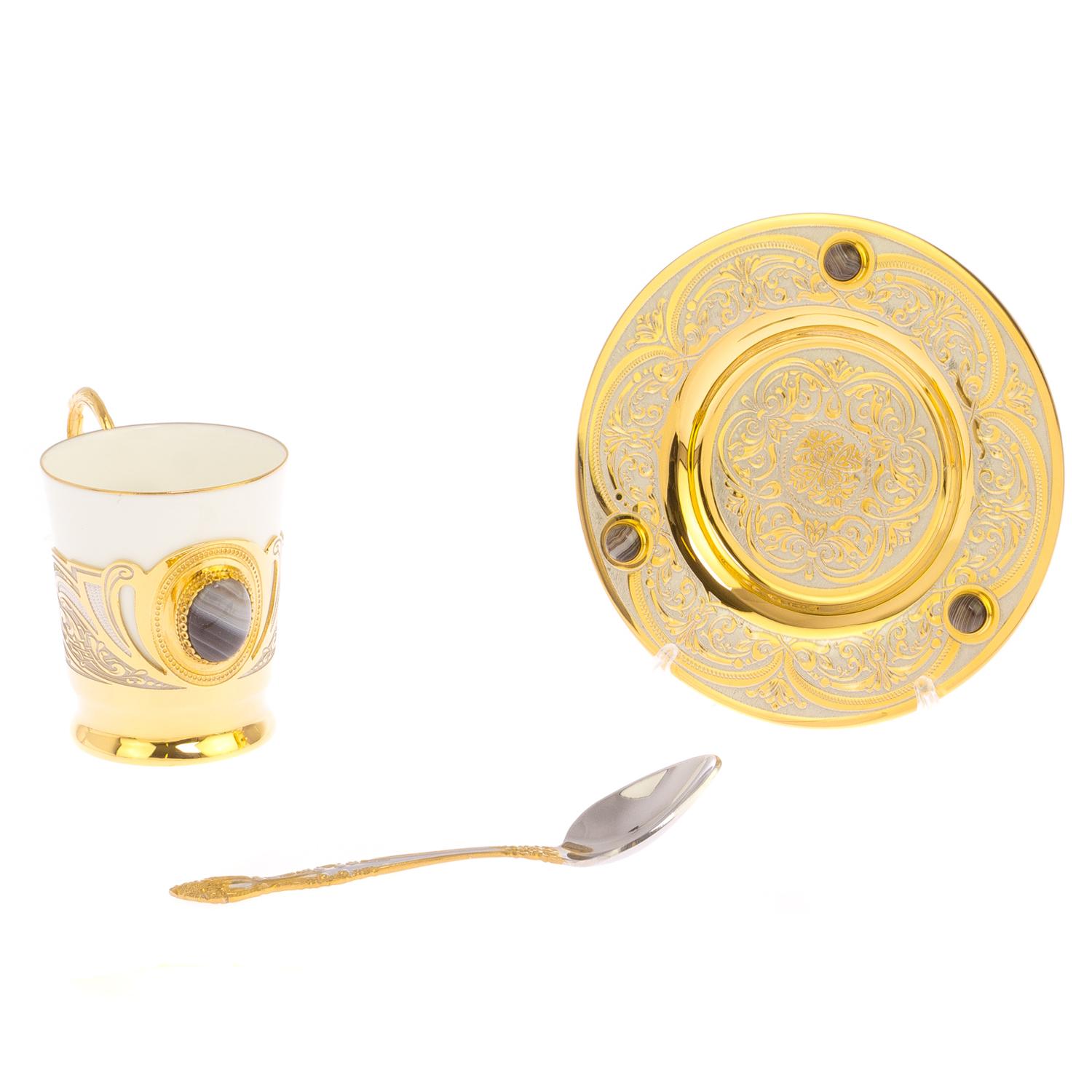 Кофейный набор "Агат" из серого агата 80 мл Златоуст 126052 купить в ...