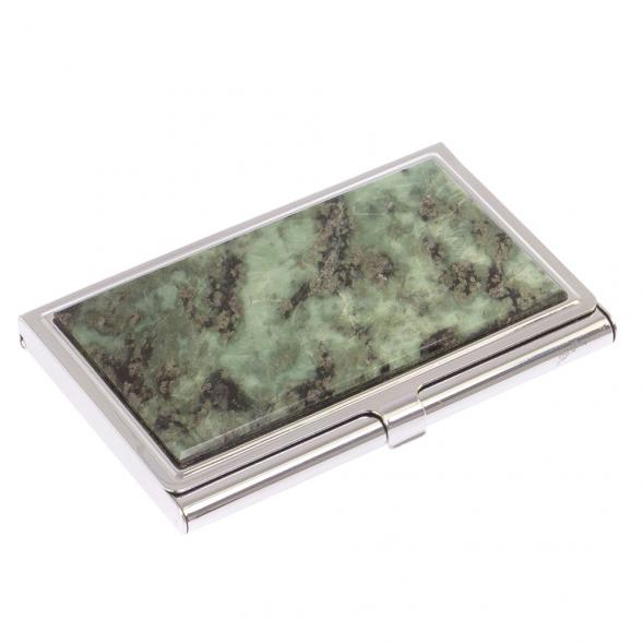 Карманная визитница из камня офит 126189
