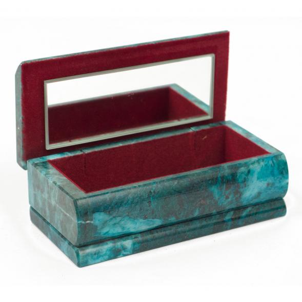 Шкатулка Хозяйка медной горы змеевик 14х7х5 см 117468