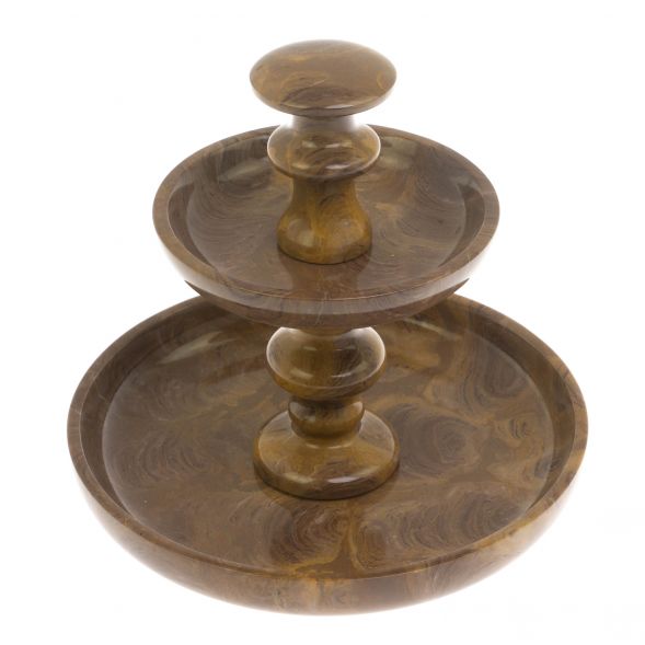 Ваза для фруктов из рифейского мрамора 17х17х15,5 см 129042