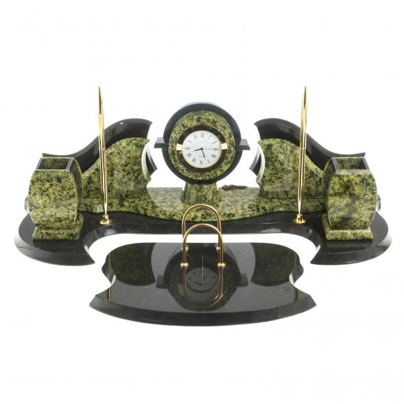 Настольный набор &amp;quot;Фантазия&amp;quot; из змеевика 113262