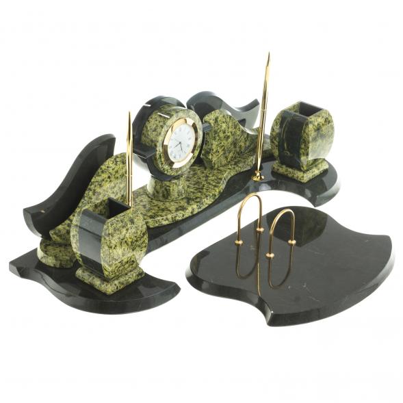 Настольный набор &amp;quot;Фантазия&amp;quot; из змеевика 113262