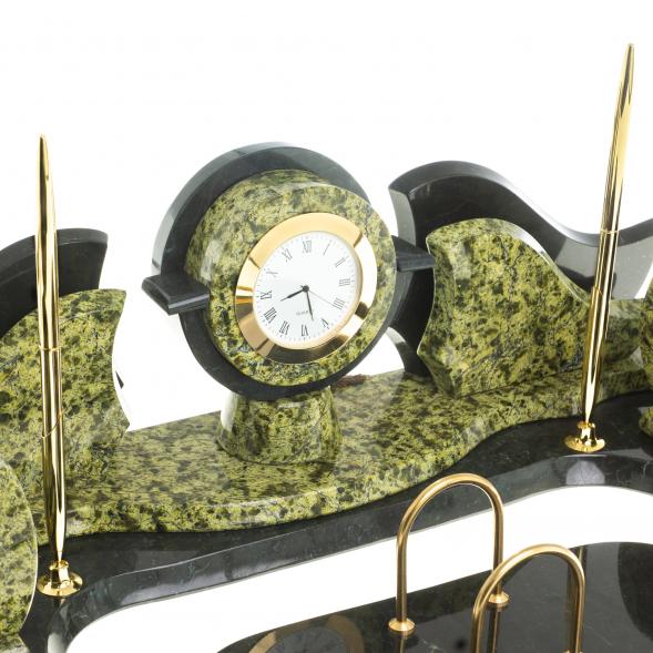 Настольный набор &amp;quot;Фантазия&amp;quot; из змеевика 113262