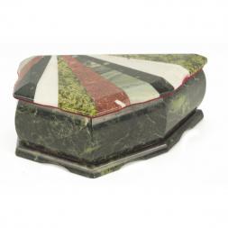 Шкатулка Ракушка с мозаикой 16х9,5х6 см