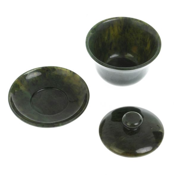 Гайвань из нефрита 9х9х7,5 см 128454