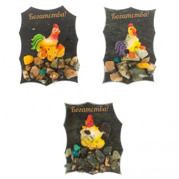 Магнит &amp;quot;Богатства&amp;quot; в ассортименте камень змеевик 129816