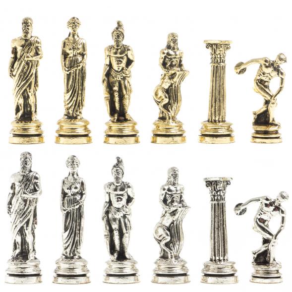 Шахматы &amp;quot;Олимпийские игры&amp;quot; доска 44х44 см серый мрамор фигуры металлические 122603