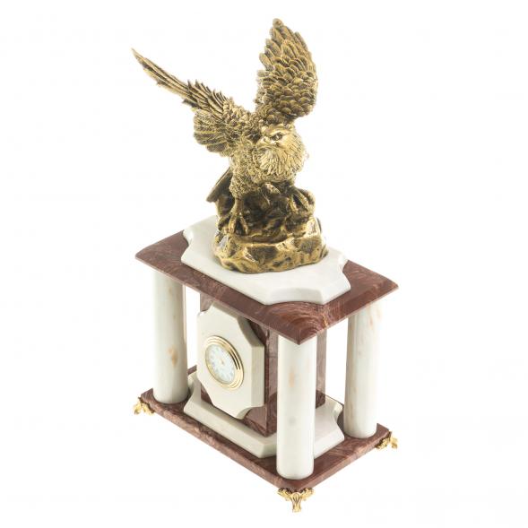 Настольные часы &amp;quot;Орел на скале&amp;quot; лемезит, мрамор 123344