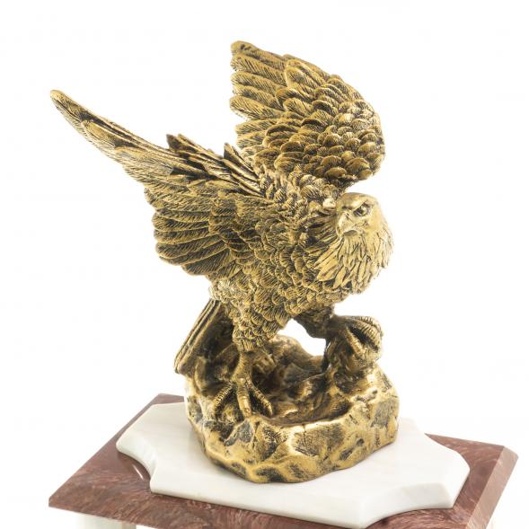 Настольные часы &amp;quot;Орел на скале&amp;quot; лемезит, мрамор 123344